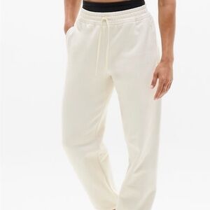 NWT Athleta Forever Fleece Joggers in Bone
